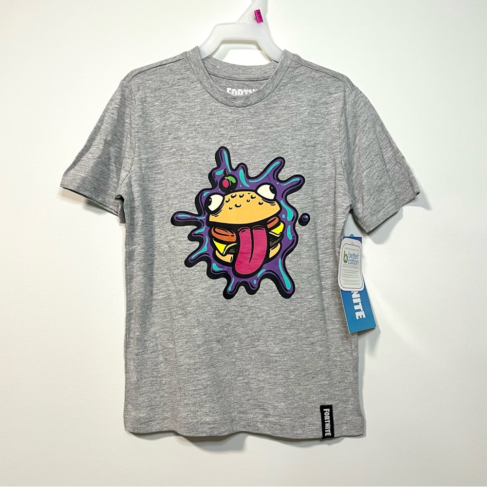 🟣2/$20 NEW Fortnite Burger Short Sleeve T-Shirt (size XS & L)